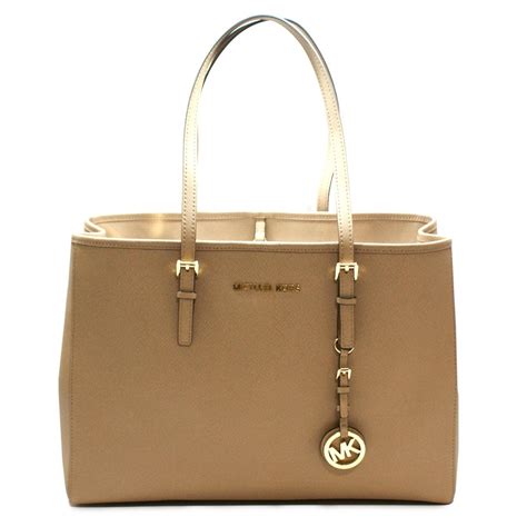 michael kors jet set travel east west tote luggage|Michael Kors saffiano tote bag.